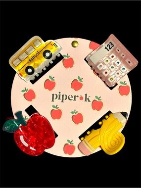 NWT•Piper School-Themed 4 piece Hair Clip Set